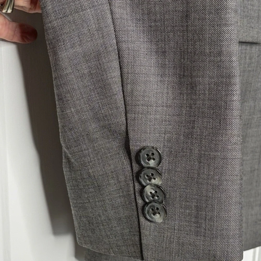 Joseph Abboud Blazer Mens 40R Slim Fit Grey Tollegno Italian Wool‎ Sport Coat